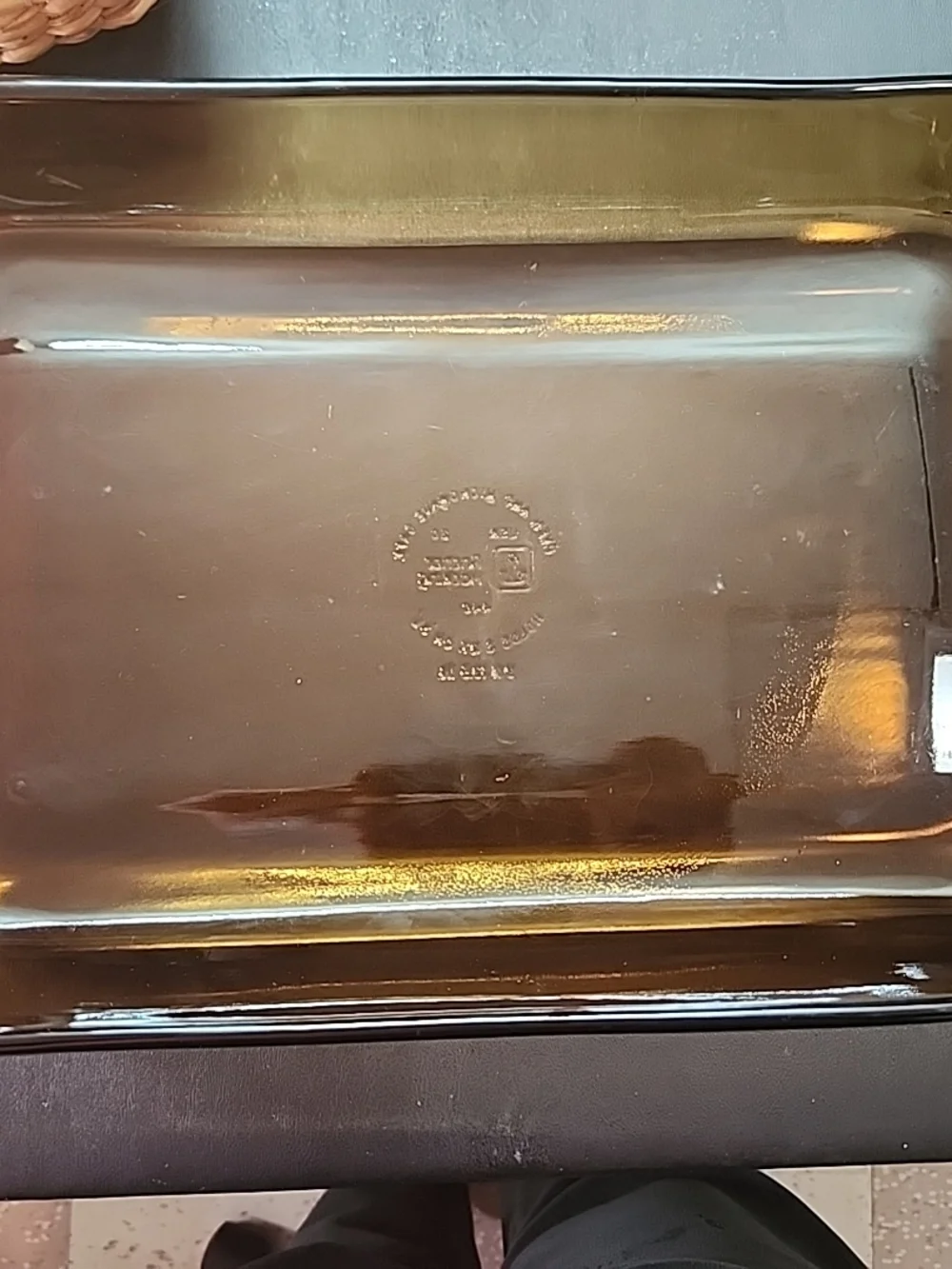 Anchor Hocking Amber-Style Rectangular Glass Tray - Picture 6 of 16